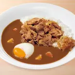 おんたま牛カレー Pork Curry Rice w/ Beef & Soft-Boiled Egg(すき家 福岡舞鶴店)