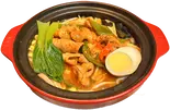 辣炒肥腸麺 Pork Organ Meat Noodles（肥鶏土鍋）