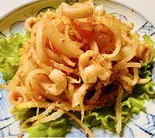 イカと明太子の炒め(台湾複合料理居酒屋 雅庄)