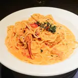 渡り蟹とバジルのトマトクリームのスパゲッティ（ガレリア）