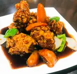 揚げ鶏肉の黑酢かけ(酔香園)