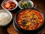 ユッケジャンスープ定食（【サムギョプサル＆韓国弁当専門店】チョデ新井薬師前店）
