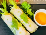ゴイクオン3本(海老と豚肉生春巻き) Gỏi cuốn tôm thịt 3 cuốn（ベトナム料理 MITSUKOレストラン）