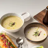 【食べ応えセット】 スープ2種+ホットドッグセット [Hearty Meal Sets]Two Soups ＆ Hot Dog Set（RAW SOUP 学芸大学）