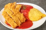 ポークカツレツオムライス（男のオムライス EGG BOMB 新橋店）