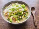 山椒たっぷり あんかけ丼 白菜のせ(お出汁・豚肉・絹豆腐・しらたき)(チーズリゾット草堂)