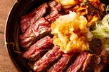 あっさりと！ポン酢＆大根おろし [上]厚切り牛ハラミ丼/ 150g（【炭火焼き】柔らかヘルシー肉のり弁ハラミ太郎 元住吉店）