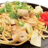 塩・ブタ焼きそば Salt flavored Pork fried Noodles（お好み焼 焼きそば 鉄板焼き もず OKONOMIYAKI MOZU）