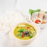 グリーンカレーと生春巻きセット Green Curry Nama Harumaki set（絆タイ料理 門前仲町）