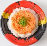 【わさび醤油】サーモンたたき丼（海のユッケ丼 魚市 長居店）