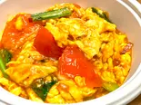 【柿子鶏蛋飯】トマト＆玉子炒め丼（薬膳しゃぶしゃぶ 小尾羊 銀座店）
