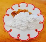 生クリームたっぷりクロッフル（カフェ・アンニョン）