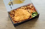 元気が出る生姜焼きと鰺ふらい弁当（海米山）