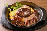和牛カツ＆和牛ハンバーグオム（肉オムライス専門店 肉とたまご新宿東口店）