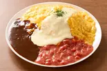 2種がけモッツァレラチーズオムライス(選べるソース) Two-sauce Mozzarella Omurice（【洋食屋のオムライス＆ハヤシ】しあわせのグリル亭 津田山店）