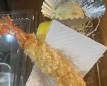 エビフライ1本 Fried prawn (1 pc)（白金とんかつ王龍）