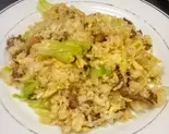 豚肉とレタスの醤油チャーハン（中国酒家 ホルモサ 新青山ビル）
