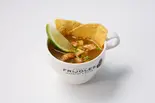 チキンライムスープ Chicken Lime Soup（フリホーレスブリトー＆サラダ 麻布十番）