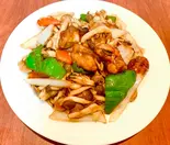 カキとキノコのオイスターソース炒め定食（中国家常菜 祥龍房）