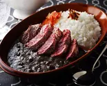 ブラックアンガスサーロインステーキ100g 黒カレー（博多名物やみつき黒カレー堂 BistroRYU 吹田）