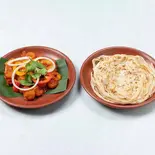 エビ ロースト＆ポロッタセット(1枚)/ Shrimp Roast and Porotta set（Kerala Kitchen 新丸子店）