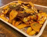 ハワイアンプルドポークチェダーフライHAWAIIAN PULLED PORK CHEDDAR FRIES（BURGERLION MEAT CRUSADERS）