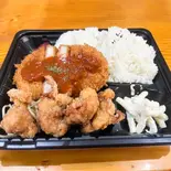 ガッツリ！デカ盛りDX豚カツ＆とり唐弁当（三代目かっちゃん）