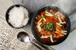 チーズユッケジャンクッパ|濃厚x旨辛スープ（世田谷区焼肉いちわ|麺とご飯で楽しむ「ユッケジャン」杉並店）