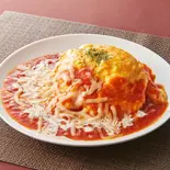 ベストマッチNO.1 完熟トマトソースオムライスにたっぷりチーズ（ふわとろオムライス フレッシュエッグス 京急鶴見店）
