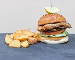 ハラペーニョ直火焼きケイジャンチキンバーガーSET Cajun Chicken Burger Set（BURGERLION UTSUBO A GOGO）