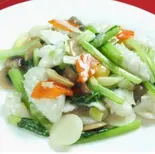 花イカと青梗菜の塩炒め（満福楼 東村山店）