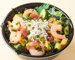 海苔バラちらしポキたれ丼(シャリ中盛無料)（魚丼 中村橋駅北口店）
