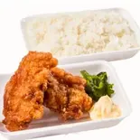 醤油2個ミニ弁当soy sauce fried chicken 2pieces with race（鹿島田あげもん屋ぶんご）