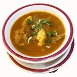 骨付きチキンと野菜のスープカレー HoentsukiChikcen to Vegetable SoupCurry（HIMALAYA）