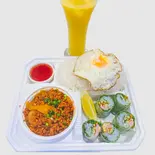 ガパオライス 生春巻き マンゴーラッシーセット Gapao Rice Fresh Spring Roll Mango Lassi Set（シバサクティー 西船橋店）