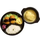 ホタテのクリームコロッケ2貫＆ロールキャベツ1貫 (ご飯付)（【ロールキャベツ】洋食アカシア 新宿本店）