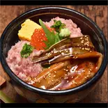 ねぎとろと大あなご丼(寿司屋の海鮮丼 サーモンの翔 金町店 Powered by 京樽)