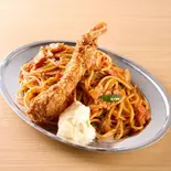 海老フライ＆ナポリタン Deep Fried Shrimp＆Napolitan（スパゲティの店『神田ナポリタン』 下高井戸店）