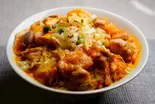 チーズの親子丼(鶏 80g)と唐揚げ3個 Cheese Oyako-don (80g chicken) and 3 pieces of karaage（【出汁の親子丼】鶏ヶ屋(TORIGAYA)～小平店～）