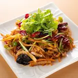 パクチーと豚肉の四川風炒め(香菜鱼香肉丝)（萬来仙閣）