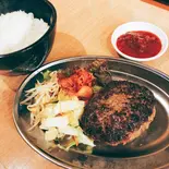 特製ハンバーグ弁当 オリジナルケチャップ（中野新橋ホルモン良ちゃん）