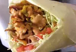 【2 X】人気No.2！チキンケバブラップ 1つChicken Kebab Wrap 1「1つ買うと、もう1つ無料」キャンペーン Buy 1 get One ！（Delicious Kebab）