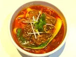 牛バラ煮込み麻辣刀削麺（西安刀削麺 匠心）