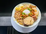 【5/27〜6/1肉の日限定麺】肉肉肉肉 二郎系まぜそば豚1枚 肉4個 台湾ミンチ 豚の生姜焼き（らーめん三極志）