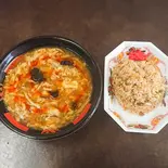 焼飯+サンラータン麺（町中華宝楽）