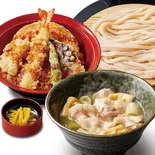 【満腹久セット】塩肉つけ汁・海老天丼（久兵衛屋 南与野店）