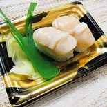 129 生ホタテ2貫（まぐろ壱 六本松店）