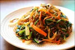 チャプチェ(韓国春雨) 잡채 japchae(韓国料理ナジミキンパ)
