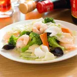 海鮮と野菜塩の味炒め（中国家庭料理 佳成）