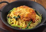 一枚チキンのペペロンPeperoncino with One-Piece Chicken（てっぱんのスパゲッティ ミーナ天神店）